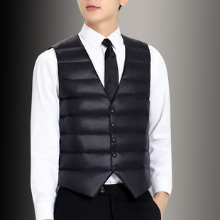 男士轻薄羽绒内穿马夹无袖内胆保暖内衣贴身马甲坎肩