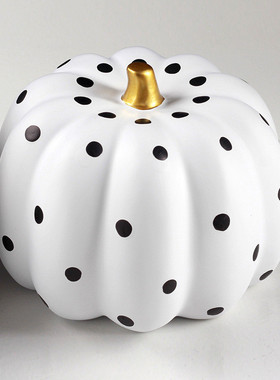 热销黑白波点样板房摆件轻奢创意家居酒店南瓜民宿展厅客厅卧室装