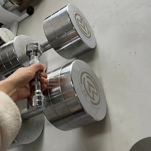 热销男士健身器材精钢电镀哑铃2.5-100kg圆头一体电镀大哑铃