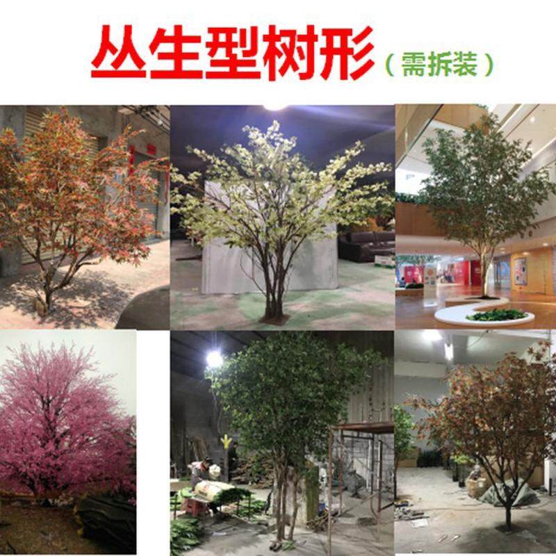 直销装饰仿真古工厂金榕树造型榕树白色榕树叶须盆景小叶榕树榕树
