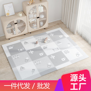乐拓宝宝爬行垫家用婴儿童爬爬垫pe泡沫客厅地垫子卡通拼图恐龙岛