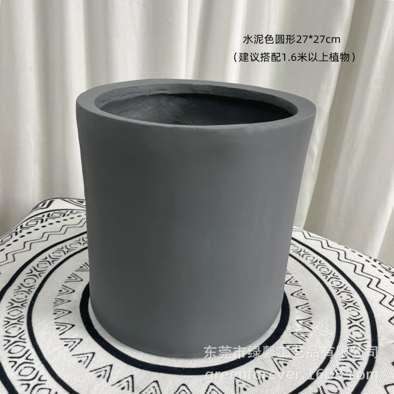 北欧盆栽水泥盆室内装饰摆件创意盆景花盆简约现代镁泥花盆