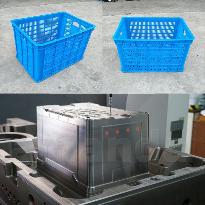 热销泓川收纳箱周转箱模具注塑hdpe物流箱模具生产厂家