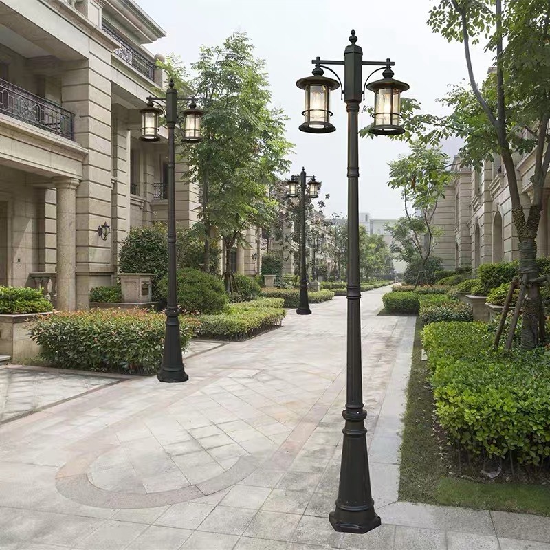 户外防水庭院灯室外公园小区园林景观高杆工程灯别墅花园双头路灯