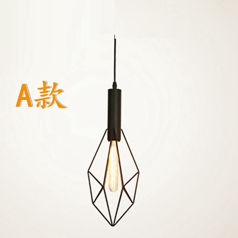 复古工业loft酒吧创意灯具北欧简约艺术餐厅单头铁艺吧台个性吊灯