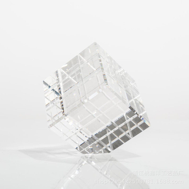 现代创意水晶魔方玄关售楼部样板房客厅ktv会所书房摆件工艺品