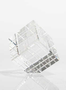 现代创意水晶魔方玄关售楼部样板房客厅ktv会所书房摆件工艺品