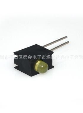 F3/3MM侧边单孔色发色led灯座含灯珠左正右负90度弯脚单色指示灯