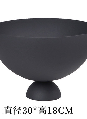 北欧ins风金属圆形圆球底座摆件现代简约客厅茶几桌面水果盘托盘