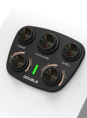 热销振加拾音器doubles1-pro多功能吉他拾音器带混响合唱延迟扩音