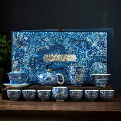 羊脂玉凤鸣壶功夫茶具套装