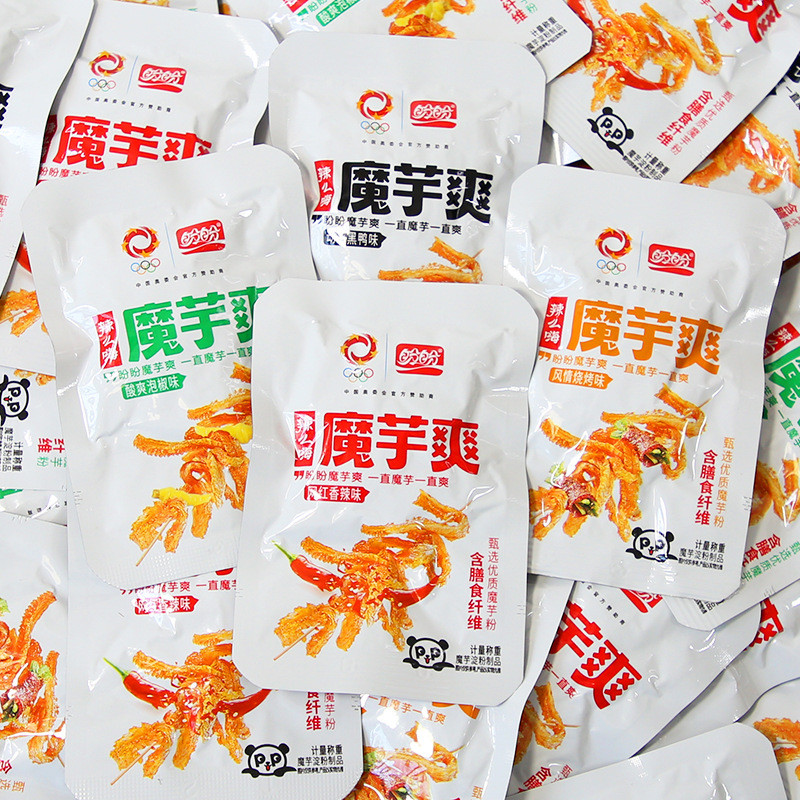 速发魔芋爽素毛肚香辣泡椒味多口味素肉麻辣零食小包散装休闲解馋