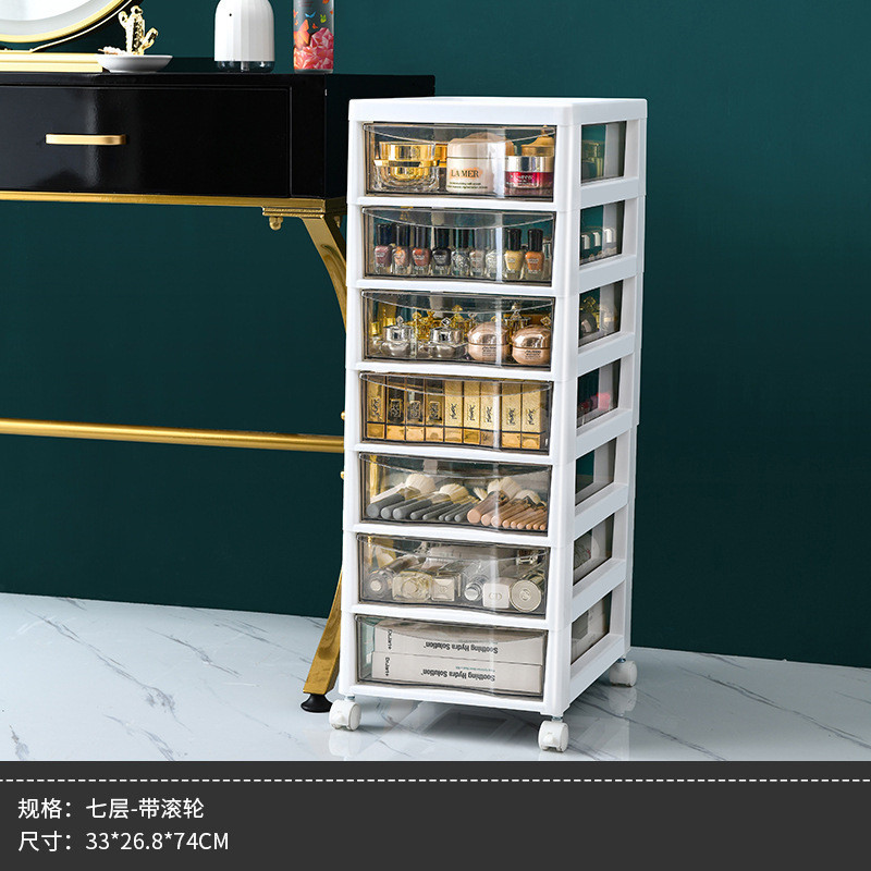 1z5x美甲工具收纳柜子多层置物架落地抽屉式整理箱推车防尘美甲储