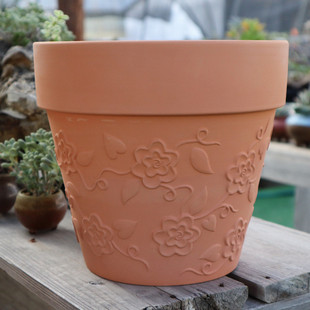 罗马红陶花盆朱顶红北欧透气低室外园林花草保温玫瑰月季风格