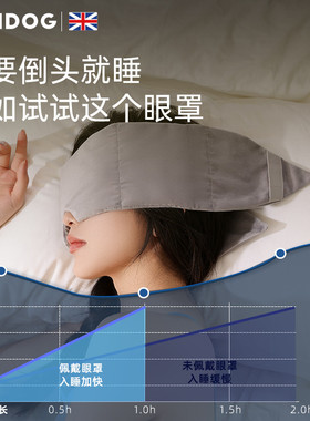 MDOG冰丝重力眼罩睡觉遮光专用助睡眠女士男成人午睡眼疲劳护眼罩