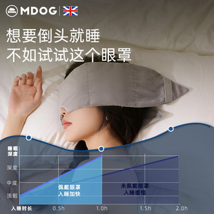 MDOG冰丝重力眼罩睡觉遮光专用助睡眠女士男成人午睡眼疲劳护眼罩