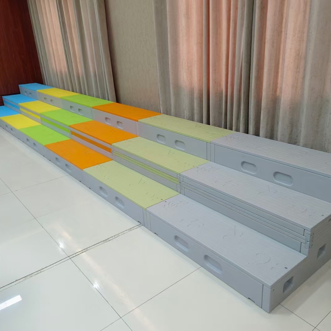 厂家直销pe塑料合唱台领唱台颁奖台活动中心阶梯台音乐教室合唱台