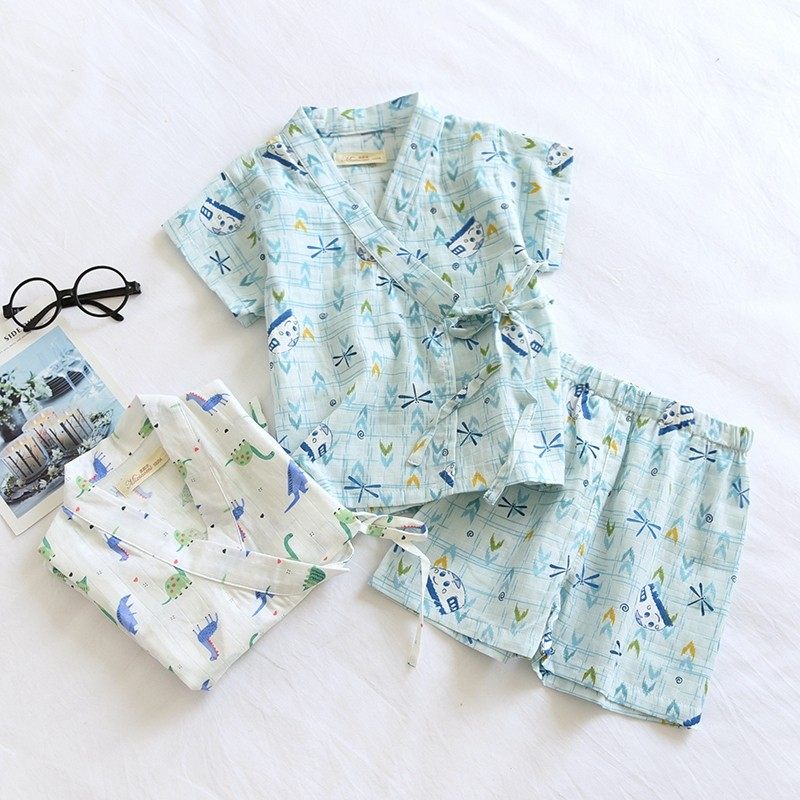 男童夏纯棉纱布家居服儿童和服桑拿汗蒸服薄睡衣套浴衣空调服宝宝,童装/婴儿装/亲子装,家居服套装,淘宝优惠券,粉丝福利购,淘宝优惠卷