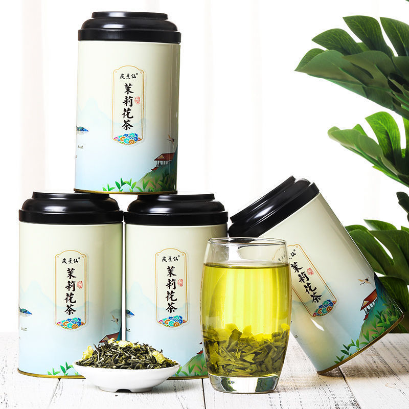 新货新茶 茉莉花茶茉莉碧螺浓香小白豪春茶 茉莉花茶罐装花茶