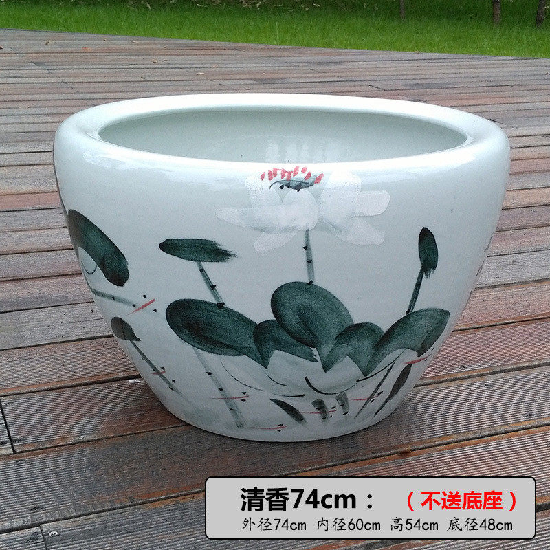 儿里凡青花瓷大缸景德镇庭院水缸金鱼缸开放式碗莲睡莲盆乌龟缸大,宠物/宠物食品及用品,桌面缸,淘宝优惠券,粉丝福利购,淘宝优惠卷