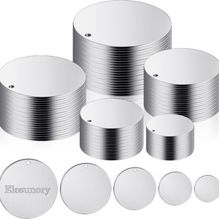 5尺寸圆形金属冲压坯料10/15/20/25/30mm不锈钢圆形带标签金属