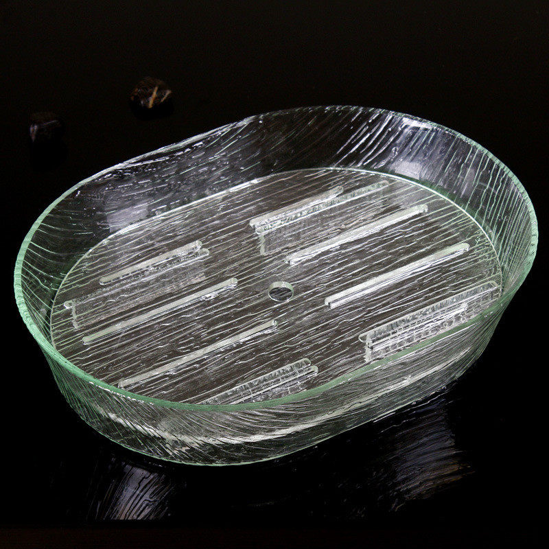 热销椭圆料理深盘寿司三文鱼刺身展示盘酒店酒楼自助日韩亚克力餐