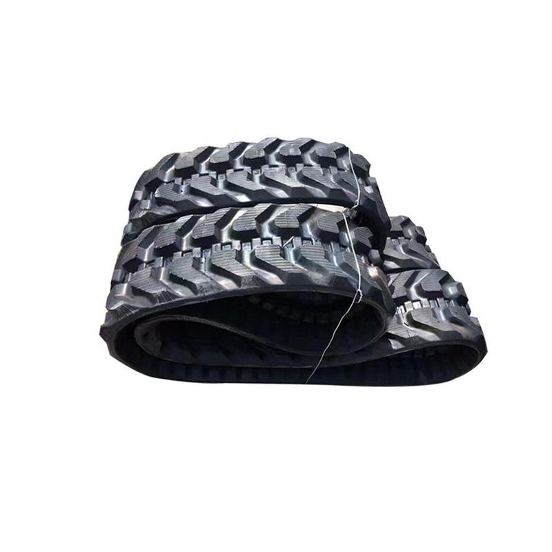 现货销售pc40橡胶履带厂家供应花纹底盘履带橡胶履带橡胶