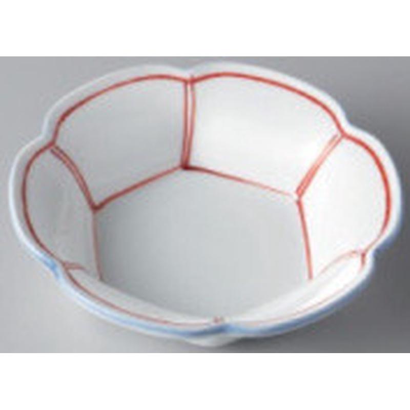 热销miyabikaido/美浓烧/六筋入赤山纹花瓣小盏