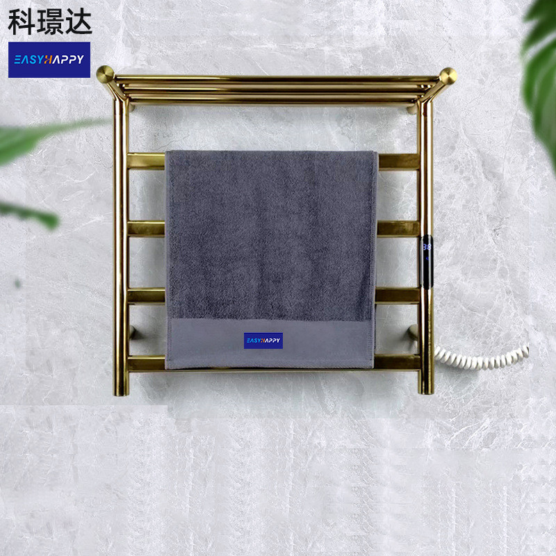 电热毛巾架卫生间碳纤维智能恒温烘干加热浴巾杆浴室置物架