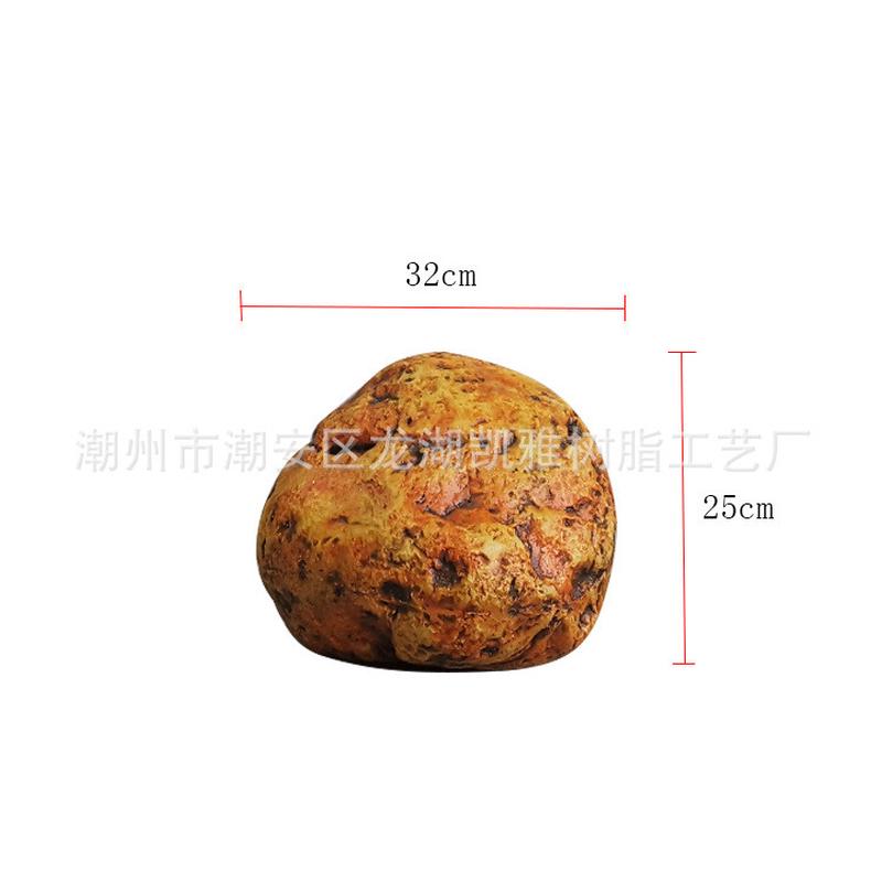 北欧创意花园石色水泥材质蜡庭院造景酒店商场软装盆景假山墙摆设