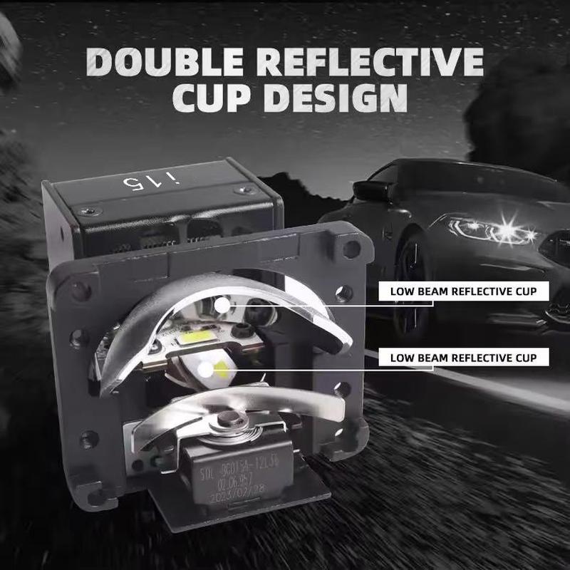 热销跨境汽车九号电动摩托led大灯模组1.5寸矩阵一体远近双光透镜