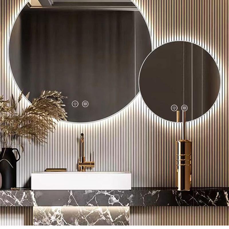 厂家供应镜子智能化妆镜led浴室镜卫生间洗漱台梳妆镜挂墙子母镜