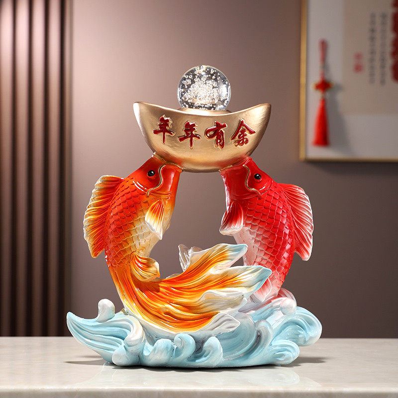 年年有余招财摆件玄关办公室桌客厅酒柜电视柜装饰品搬家乔迁礼物,家居饰品,装饰摆件,淘宝优惠券,粉丝福利购,淘宝优惠卷