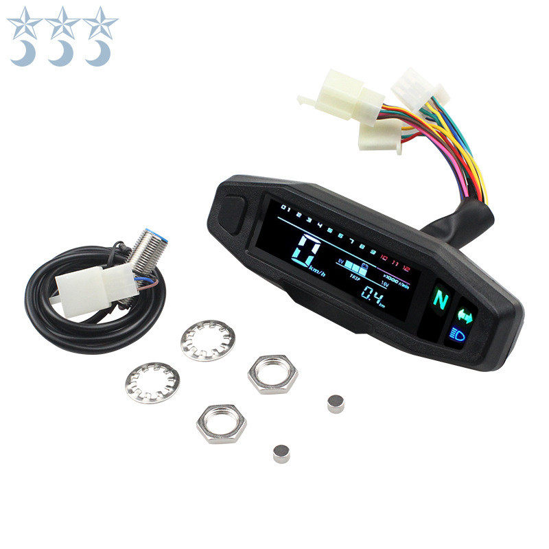 摩托车改装仪表液晶LCD表转速油量表里程表Z1000仪表带传感器一套