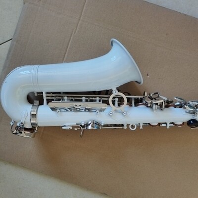 热销中音降e萨克斯管优惠白漆金健sax促销