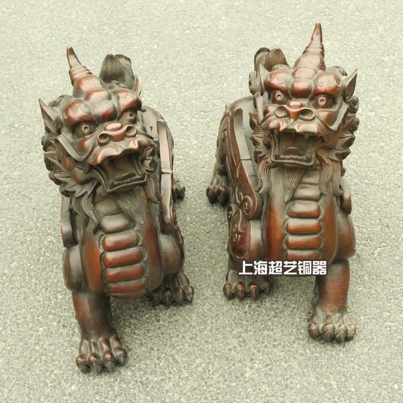 铜貔貅摆件一对摆设金属工艺品铜器塑铜雕