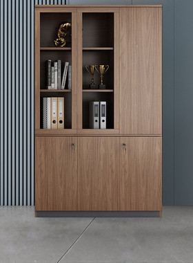 创梦现代中式简约22f2201a书柜文件柜两门储物柜