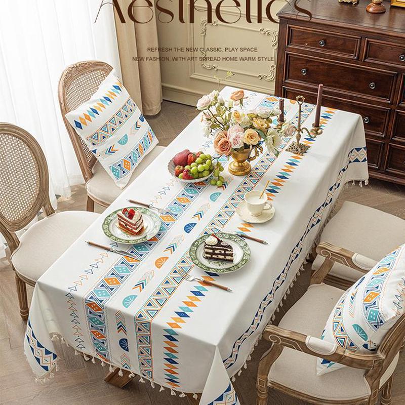 长方形桌布防水防油防烫免洗餐垫棉麻手感餐桌垫法式餐巾茶几台布