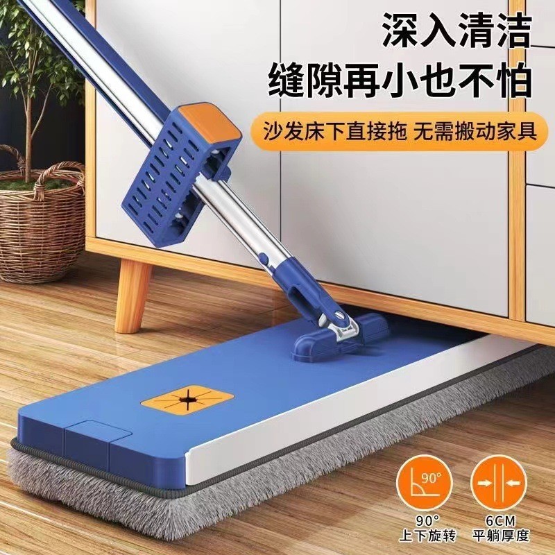 免手洗平板拖把家用网红拖把一拖净懒人墩布拖地神器干湿两用拖布