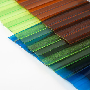 厂家大棚彩色雨棚遮阳隔热采光板 采光透明制作阳光房pc采光板