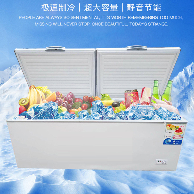 卧式冰柜商用大容量冷柜单温双温冷藏柜速冻冷冻柜保鲜柜商用冰箱