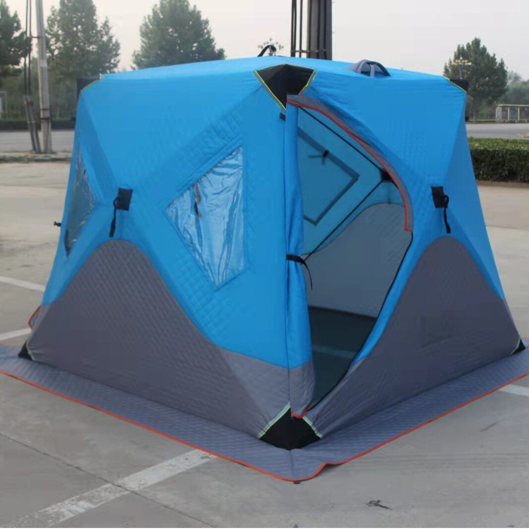 户外冬季钓鱼帐篷雪保暖加厚防寒多人棉布钓屋易携带桑拿冬钓帐篷