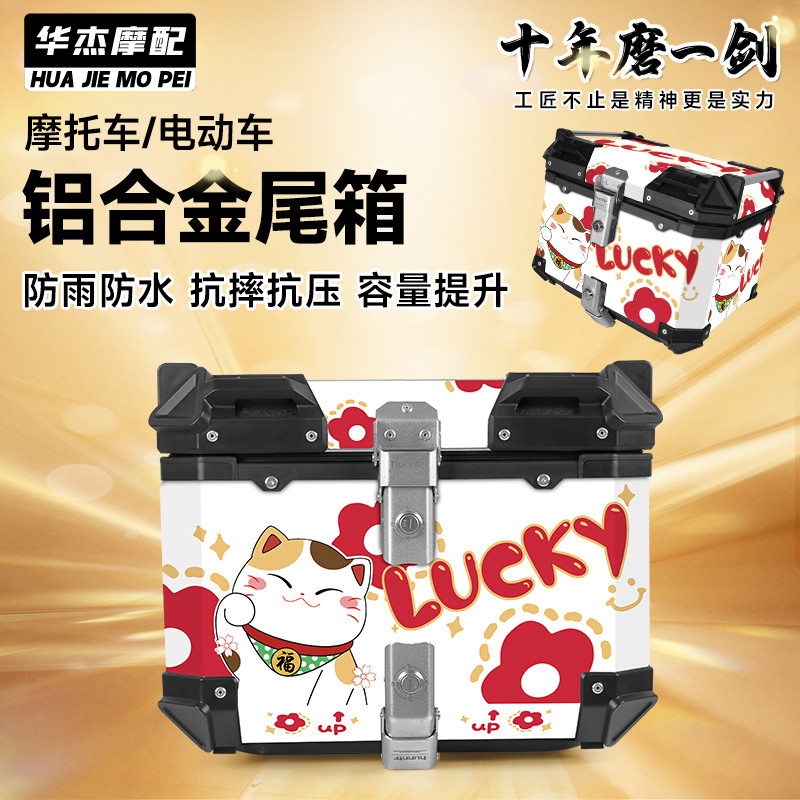 摩托车后尾箱裂行大容量铝合金尾箱巧格i踏板小牛n1s电动车后备箱