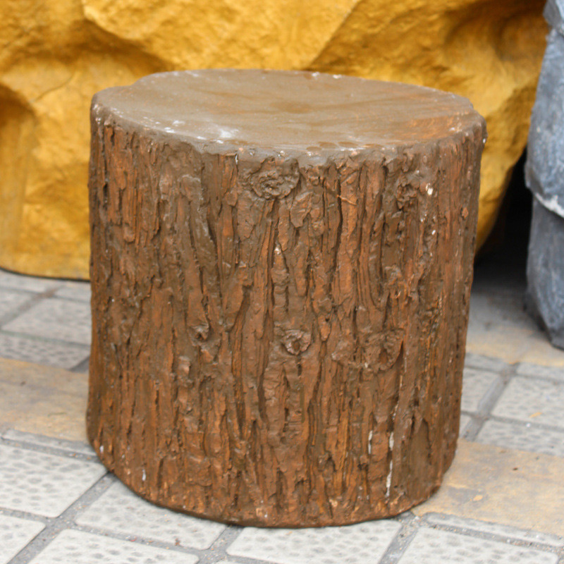 热销玻璃钢木桩仿真创意花园公园木桩装饰品创意摆件树桩装饰草坪