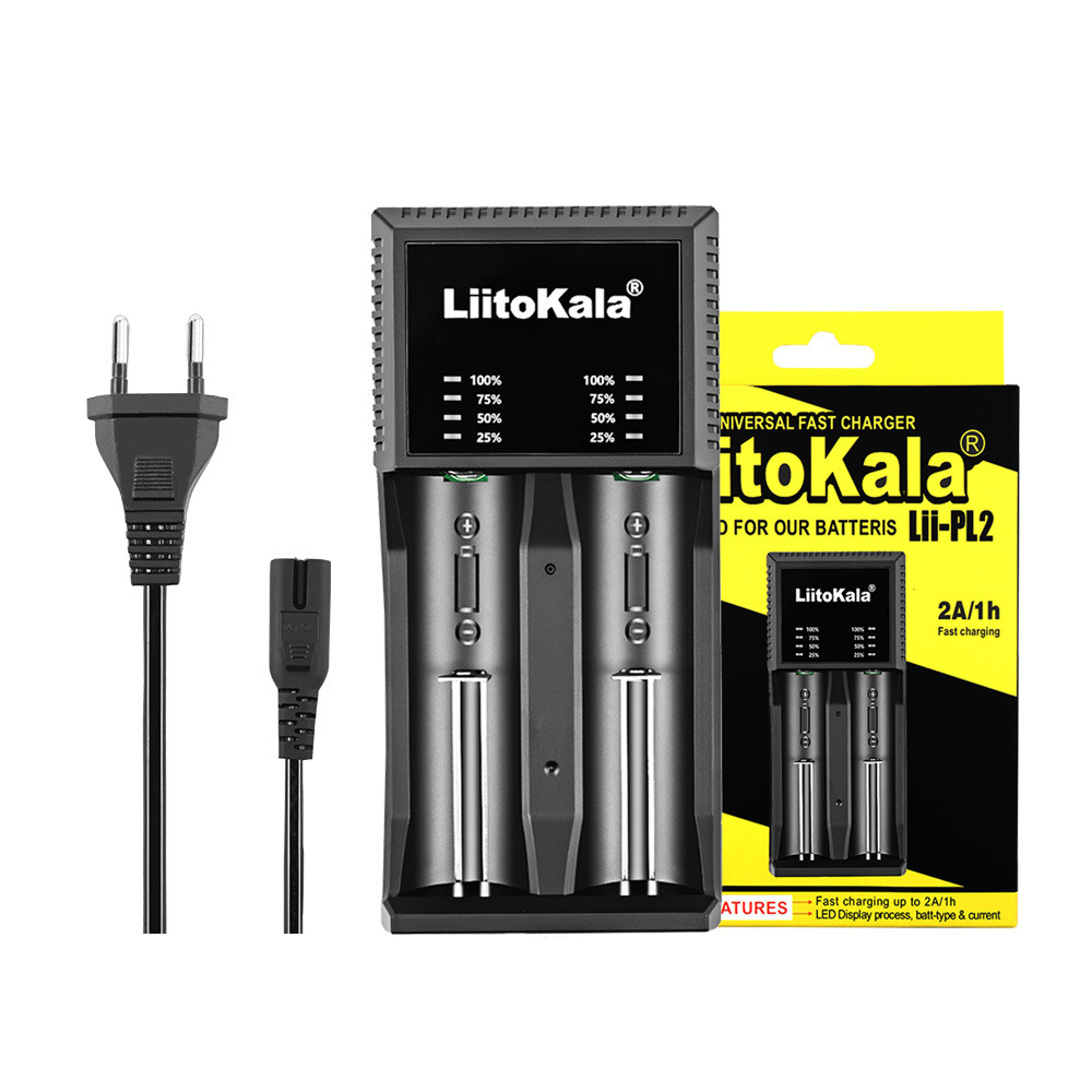 LiitoKala Lii-PL2 18650 26650 21700 2槽 锂电池 LED 充电器