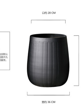 北欧现代简约景德镇落地绿植花盆室内装饰植物大口径陶瓷花瓶摆件