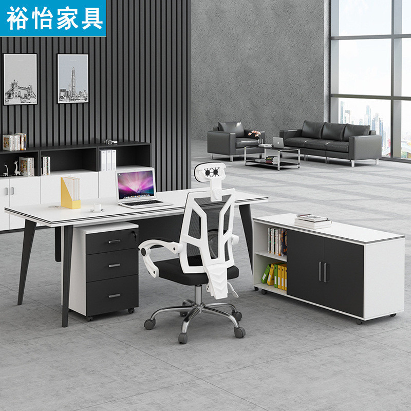 办公家具老板桌总裁桌简约现代大气总经理办公桌子桌椅主管大班台