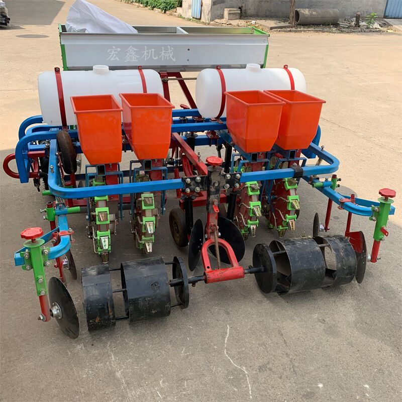 热销新型膜上花生播种覆膜机一垄播种机花生精播机厂家花生覆膜双