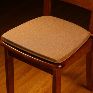 坐垫马蹄形餐椅新中式家用防滑实木凳子垫子刺绣布艺餐桌椅子座垫