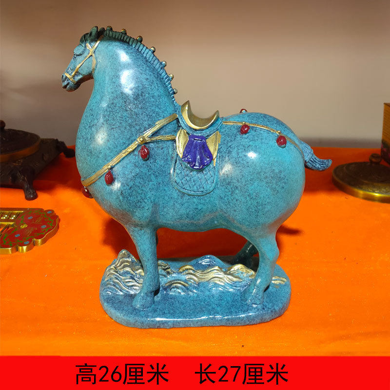摆件小马全铜纯铜唐马雕塑办公室桌面动物装饰品